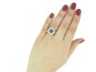 Ceylon sapphire diamond cluster ring berganza hatton garden