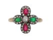 antique emerald ruby diamond ring berganza hatton garden