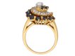 front view Oscar Heyman diamond sapphire ring hatton garden berganza