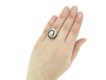 front view Oscar Heyman diamond sapphire ring hatton garden berganza