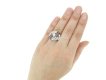 hand view Art Deco diamond ruby cluster ring hatton garden