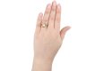 Old cut solitaire diamond cocktail ring, circa 1945.