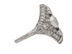 Art Deco three stone diamond cluster ring berganza hatton garden