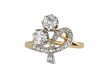 Edwardian diamond two stone ring, circa 1910.