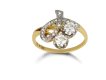 Edwardian diamond two stone ring, circa 1910.