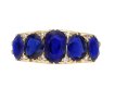 Victorian five stone sapphire ring, circa 1900. Hatton Garden