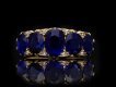 Victorian five stone sapphire ring, circa 1900. Hatton Garden