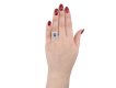 Ceylon sapphire and diamond octagonal cluster ring, French garden