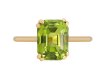 Peridot solitaire ring, circa 1940s. 