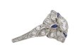 Two stone diamond sapphire cluster ring berganza hatton garden