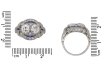 Two stone diamond sapphire cluster ring berganza hatton garden