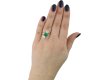 Edwardian Colombian emerald diamond crossover ring hatton garden