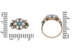 Antique pearl turquoise ring berganza hatton garden