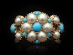 Antique pearl turquoise ring berganza