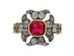 Georgian antique ruby diamond ring berganza hatton garden