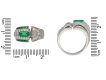 vintage Emerald diamond cocktail ring berganza hatton garden