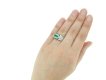 vintage Emerald diamond cocktail ring berganza hatton garden