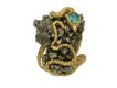 Emerald and pyrite snake ring berganza hatton garden