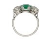 Colombian emerald and diamond three stone ring hatton garden