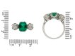 Colombian emerald and diamond three stone ring hatton garden