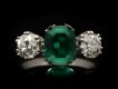 Colombian emerald and diamond three stone ring hatton garden