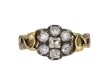 Victorian diamond coronet cluster ring, circa 1870.