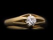 Solitaire old cut diamond ring, circa 1905. Hatton Garden