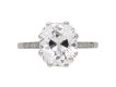 Cushion shape Golconda diamond ring berganza hatton garden