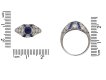 front art deco diamond sapphire ring hatton garden berganza