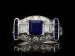 Sapphire and diamond cocktail ring, American, circa 1950. Hatton Garden