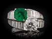 Tiffany & Co emerald diamond crossover ring hatton garden