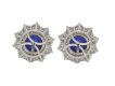 Sapphire and diamond cluster earrings, circa 1980. Hatton Garden