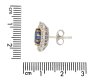 Sapphire and diamond cluster earrings, circa 1980. Hatton Garden