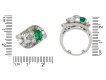 Colombian emerald diamond crossover ballerina ring hatton garden