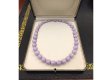 Natural Lavender jadeite jade bead necklace hatton garden