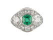 Art Deco Colombian emerald and diamond ring, circa 1920.
