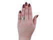 Drop shape old mine diamond and emerald ring. hatton garden