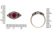 Georgian triple ruby diamond cluster ring hatton garden berganza