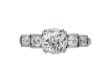 Art Deco diamond flank solitaire ring berganza hatton garden