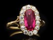 Pink Burmese sapphire and diamond ring, circa 1900. Hatton Garden