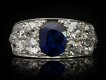 Sapphire and diamond ring, circa 1920.
