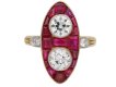 Antique marquise ruby and diamond ring berganza hatton garden