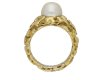 Wiese solitaire natural pearl ring berganza hatton garden