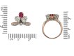 Art Nouveau ruby and diamond trefoil ring hatton garden berganza