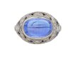 Cabochon sapphire and diamond cluster ring berganza hatton garden