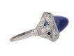 Cabochon sapphire and diamond cluster ring berganza hatton garden