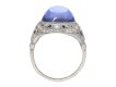 Cabochon sapphire and diamond cluster ring berganza hatton garden