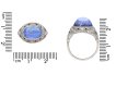 Cabochon sapphire and diamond cluster ring berganza hatton garden