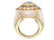 Fred diamond mother of pearl cluster ring berganza hatton garden
