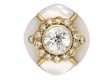 Fred diamond mother of pearl cluster ring berganza hatton garden